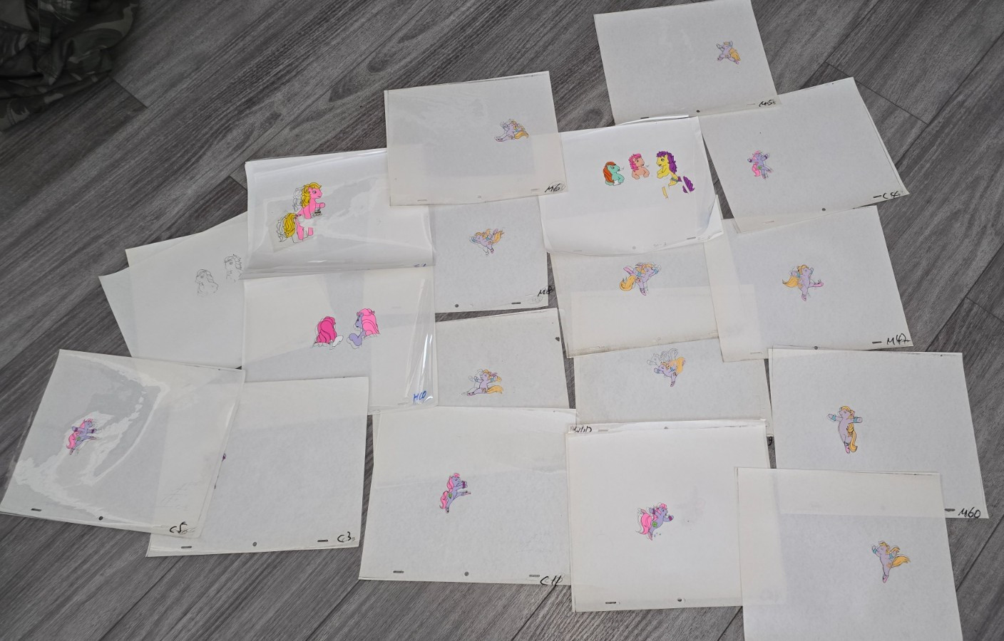 Lot of 20 MY LITTLE PONY Production Animation Cels & Drawings 80s Hasbro Studio