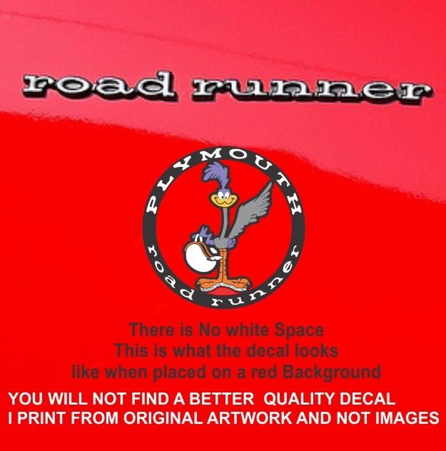 1 Round Road Runner Die Cut Vinyl Decal
