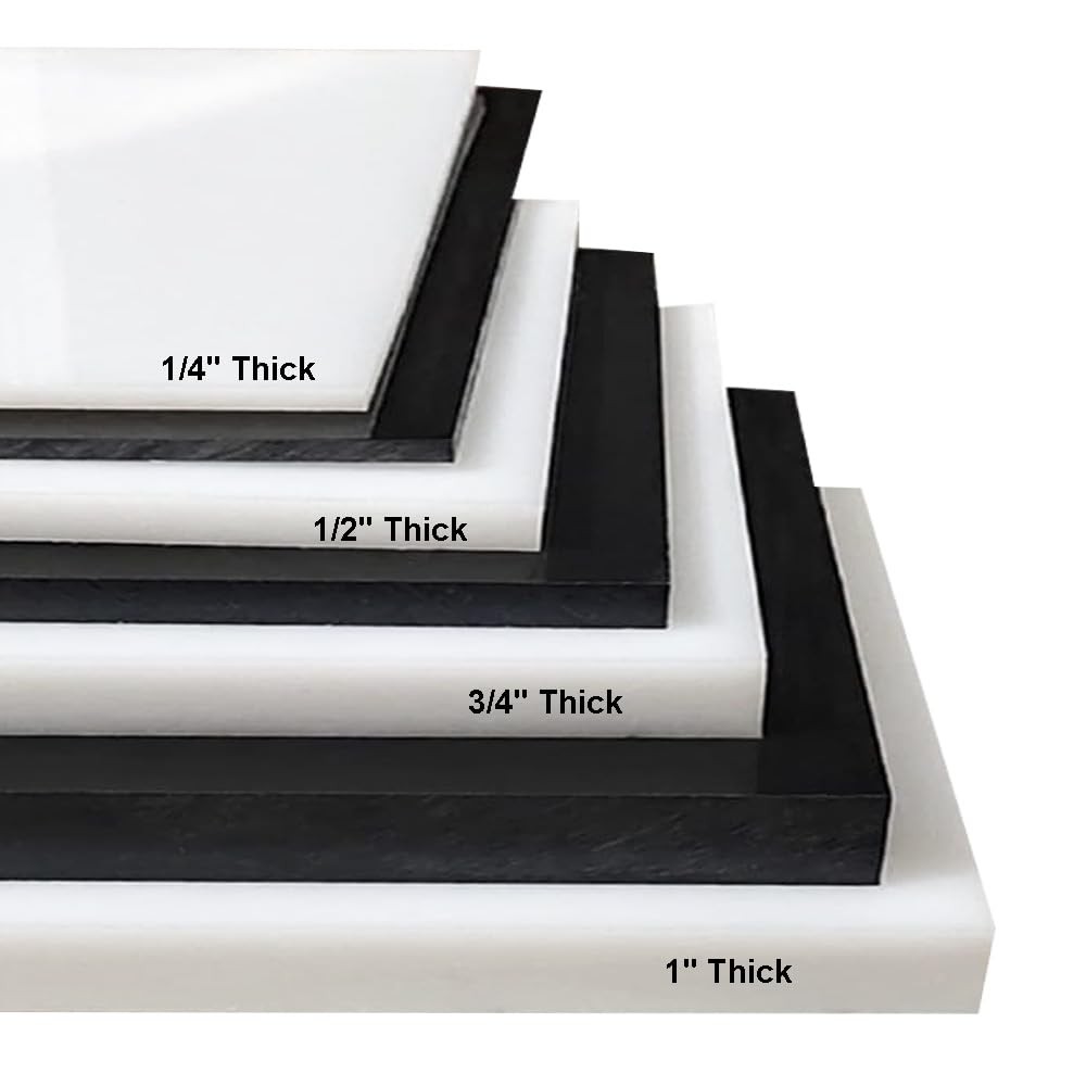 High-Density Polyethylene (HDPE) Plastic Sheet 1/4″ Thick 8″ X 12″- White HDP…