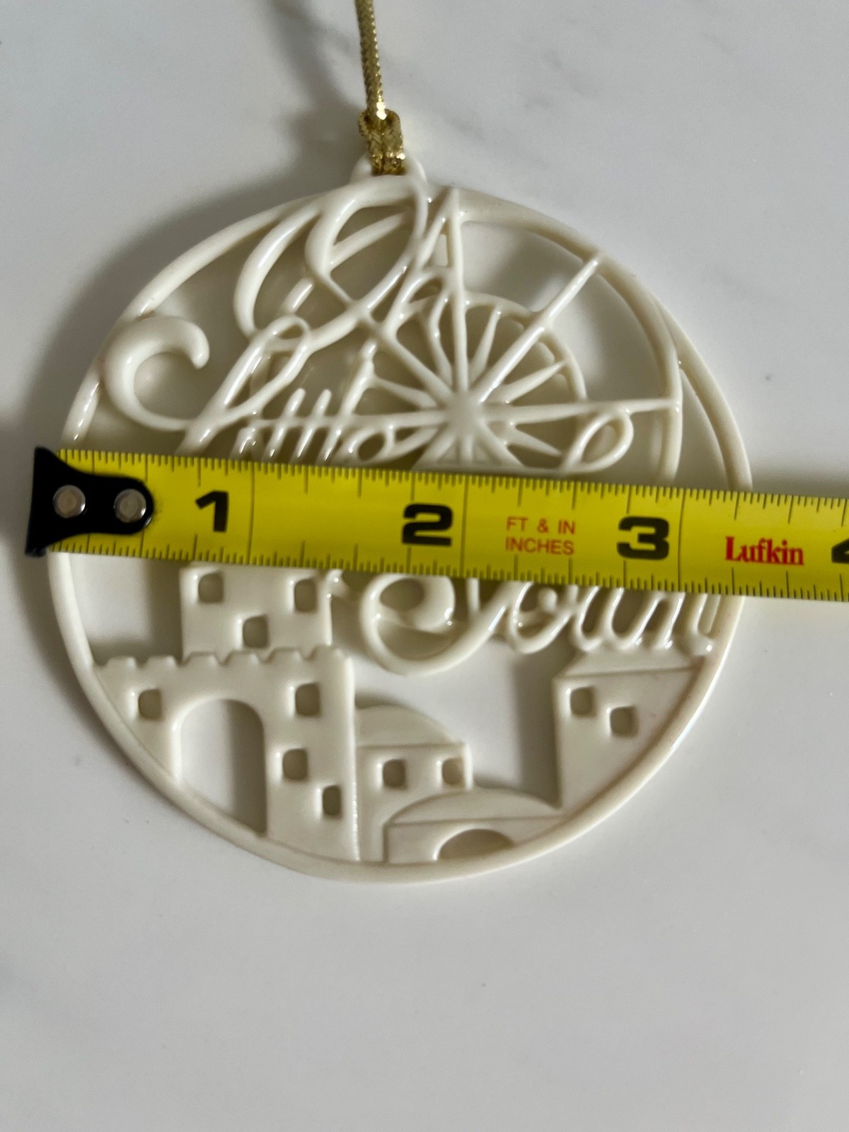 Lenox China O Little Town of Bethlehem 2000 Songs of Xmas Tree Ornament NIB