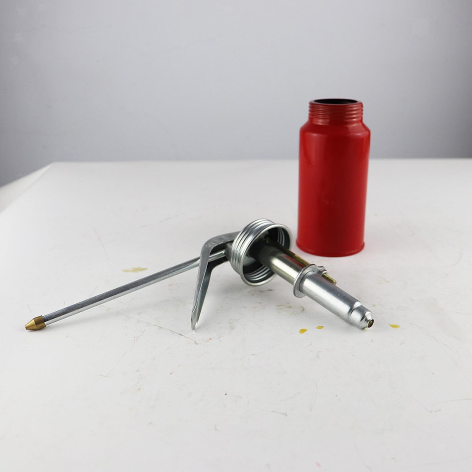 Metal Oil Can with Spout Pump Oiler Portable Multipurpose Oil Pump Can for