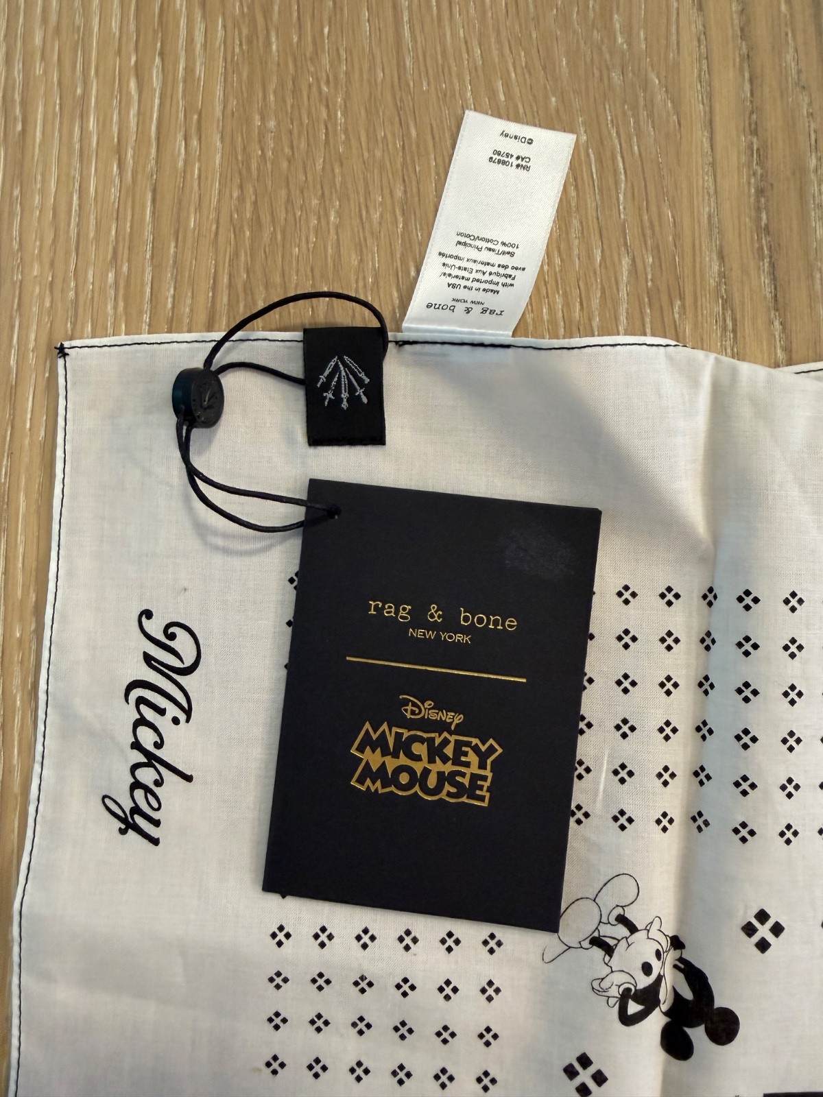 Disney Mickey Mouse x Rag & Bone – Bandana – BRAND NEW – 100% Cotton