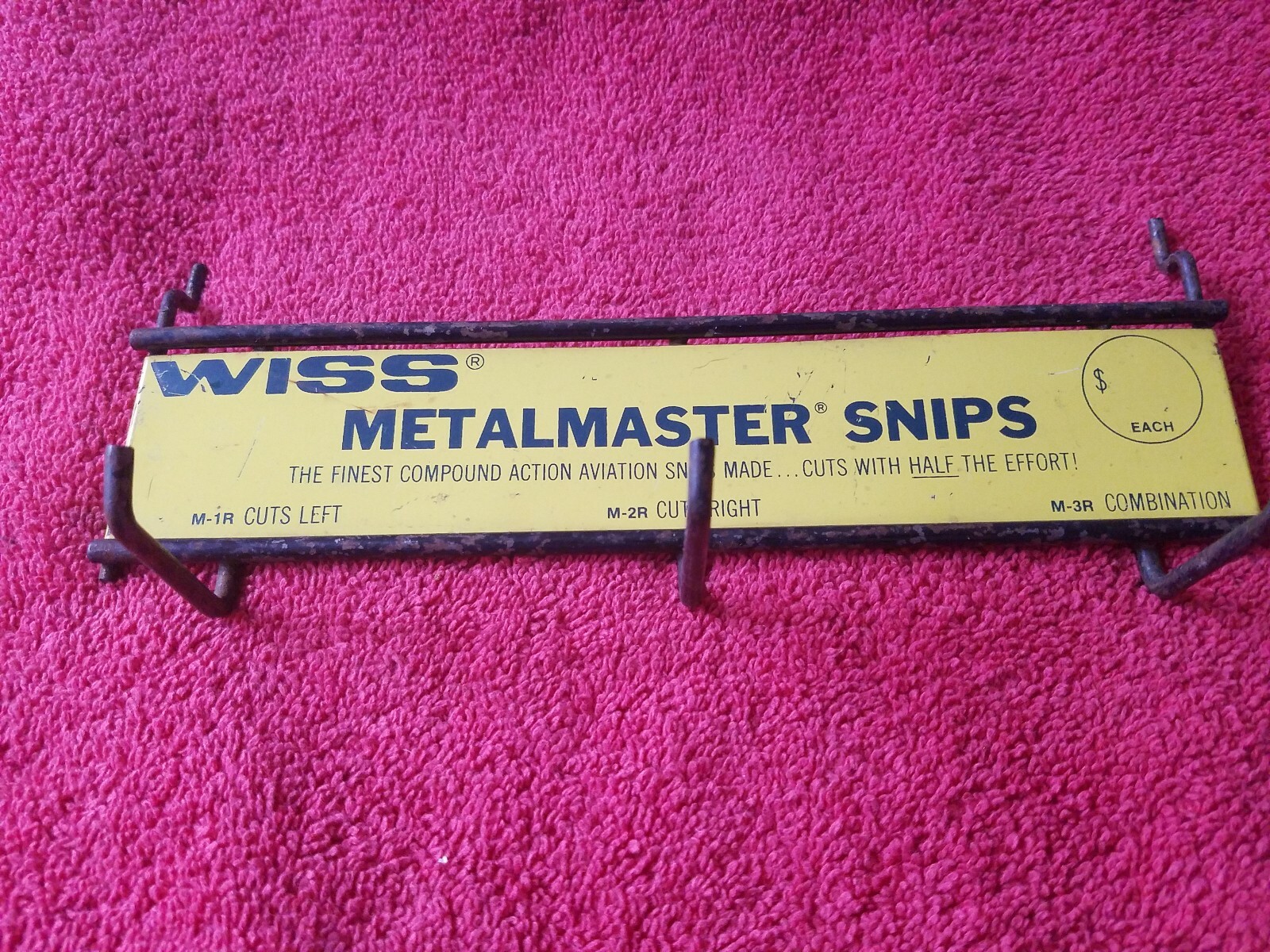 Vintage Wiss Metalmaster Snips Hanging Store Advertising Display USA