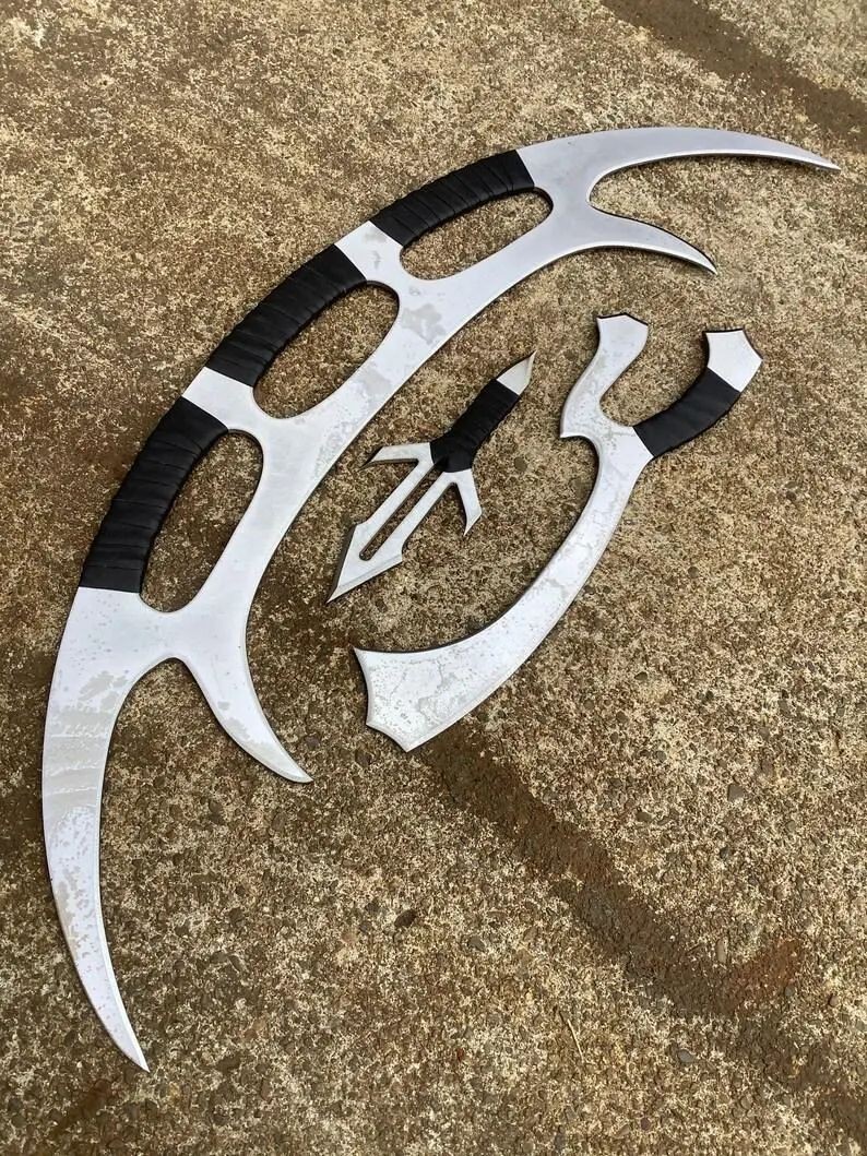 Klingon Bat’leth,Mek’leth & D’k Tahg Replica Set–Stainless Steel Cosplay Display