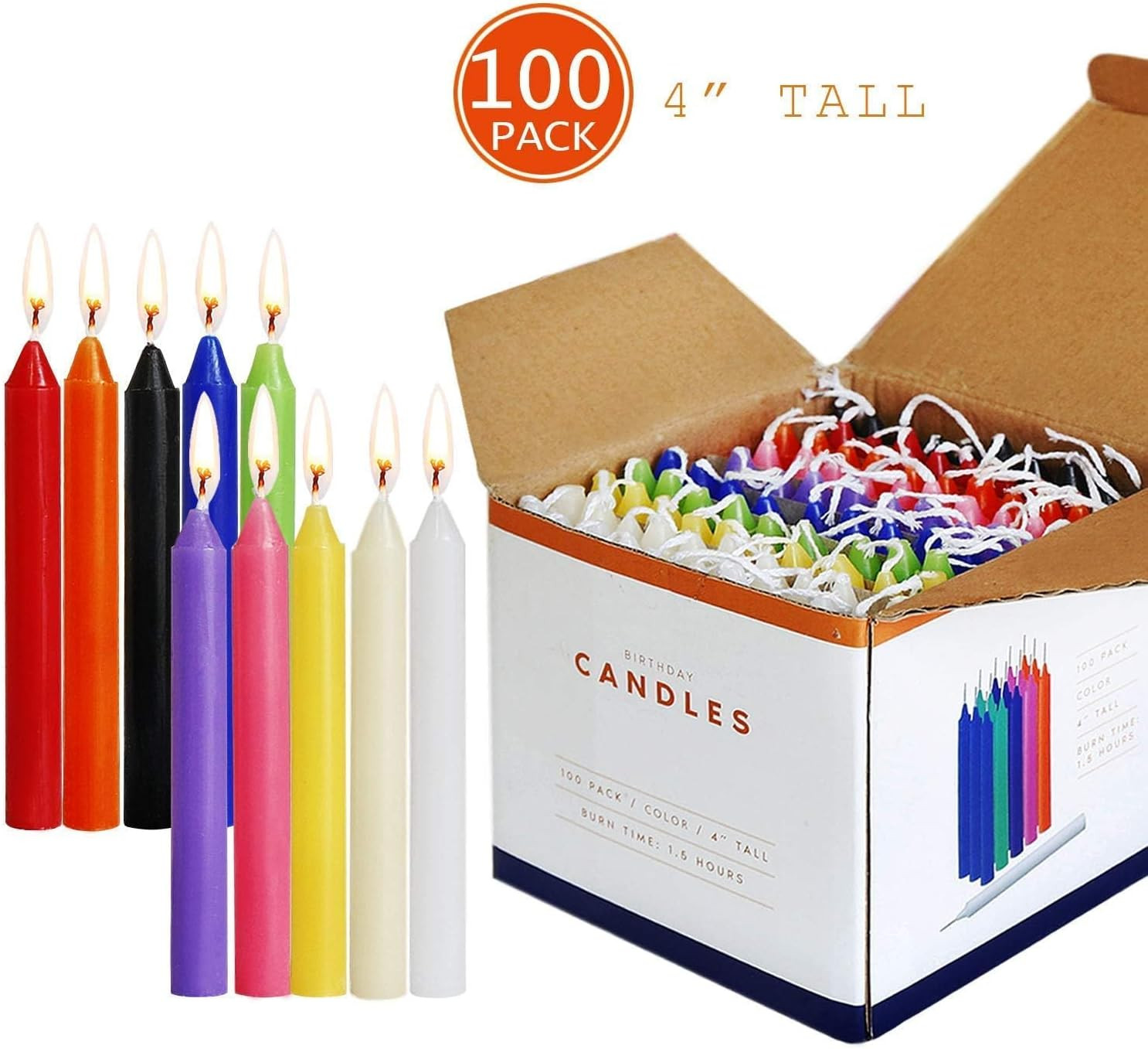 Unscented 4″ Mini Chime Ritual Spell Taper Candle – Set of 100
