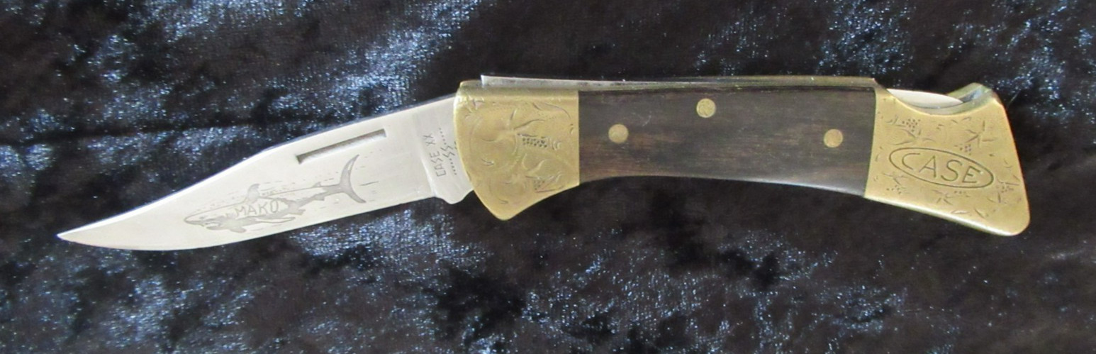 Vintage Case Knife Maco With Decorated Engraved Handle