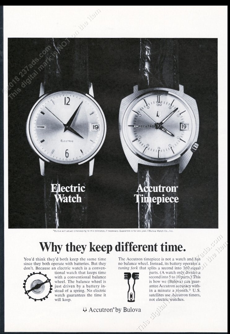 1967 Bulova Accutron triangular case watch photo vintage print ad