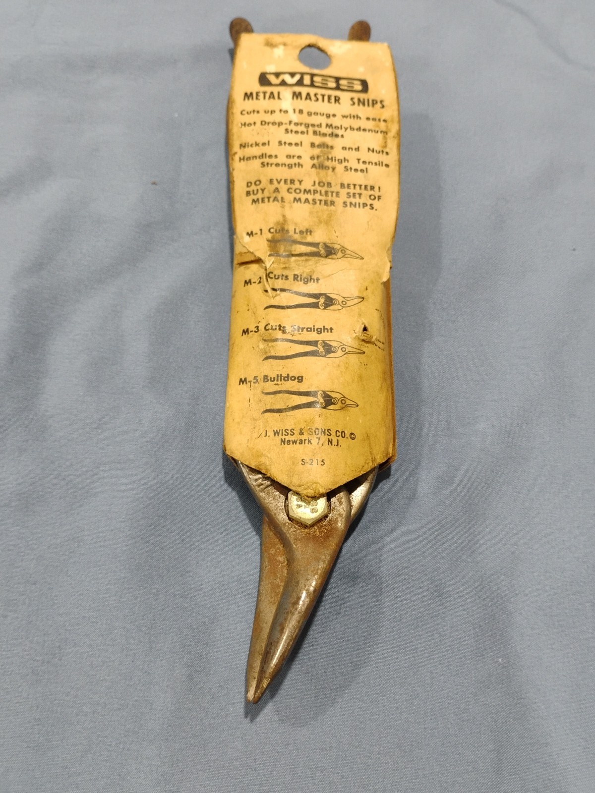 Vintage Wiss Metal MasterM-1 Compound Action Aviation Snips With Sleeve Cut Left