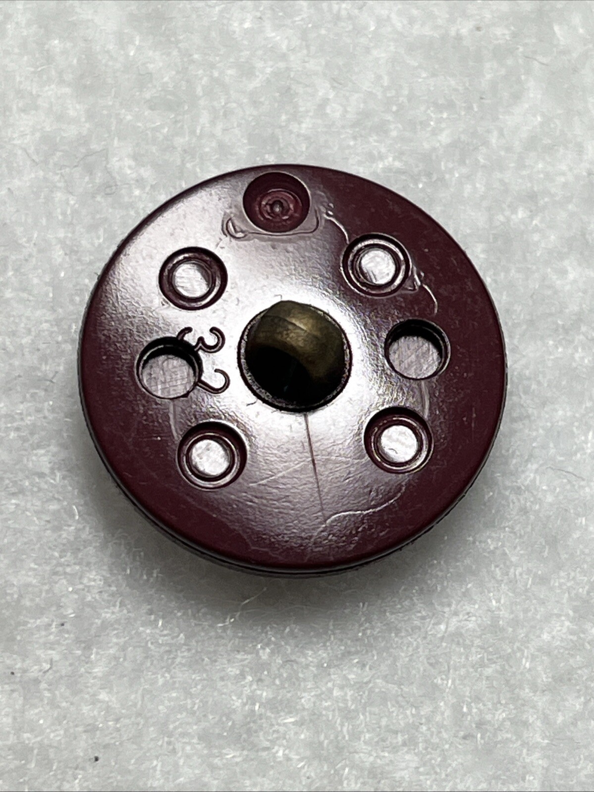 4 Vtg 3/4” Engraved Brass Purple Flower Mauve Buttons 1935, Rare, Collectible