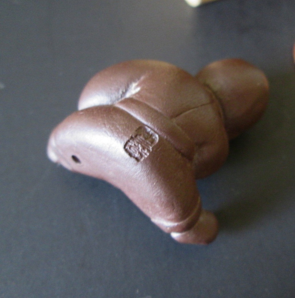tiniest yixing zisha clay buddah incense holder a happy baby BUDDAH