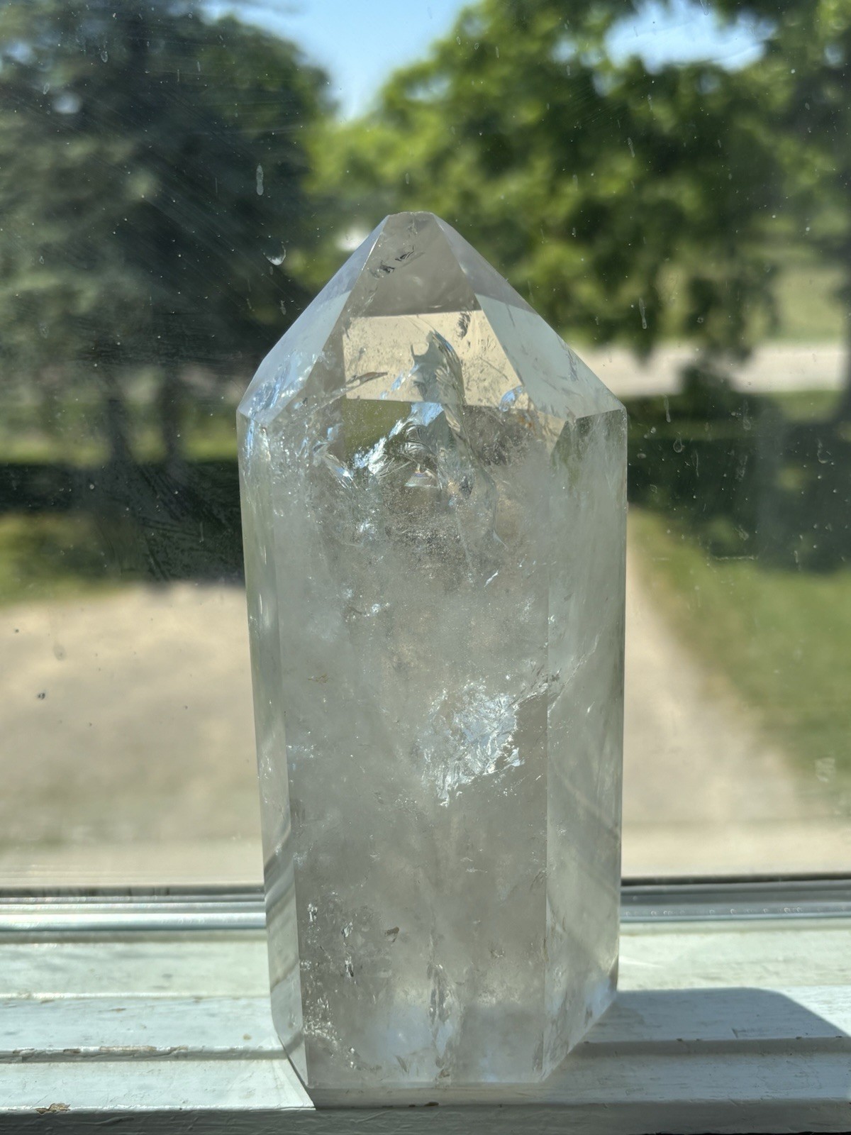 Natural Clear Quartz Crystal Point Tower Generator 1lb 12oz 6” Healing Stone