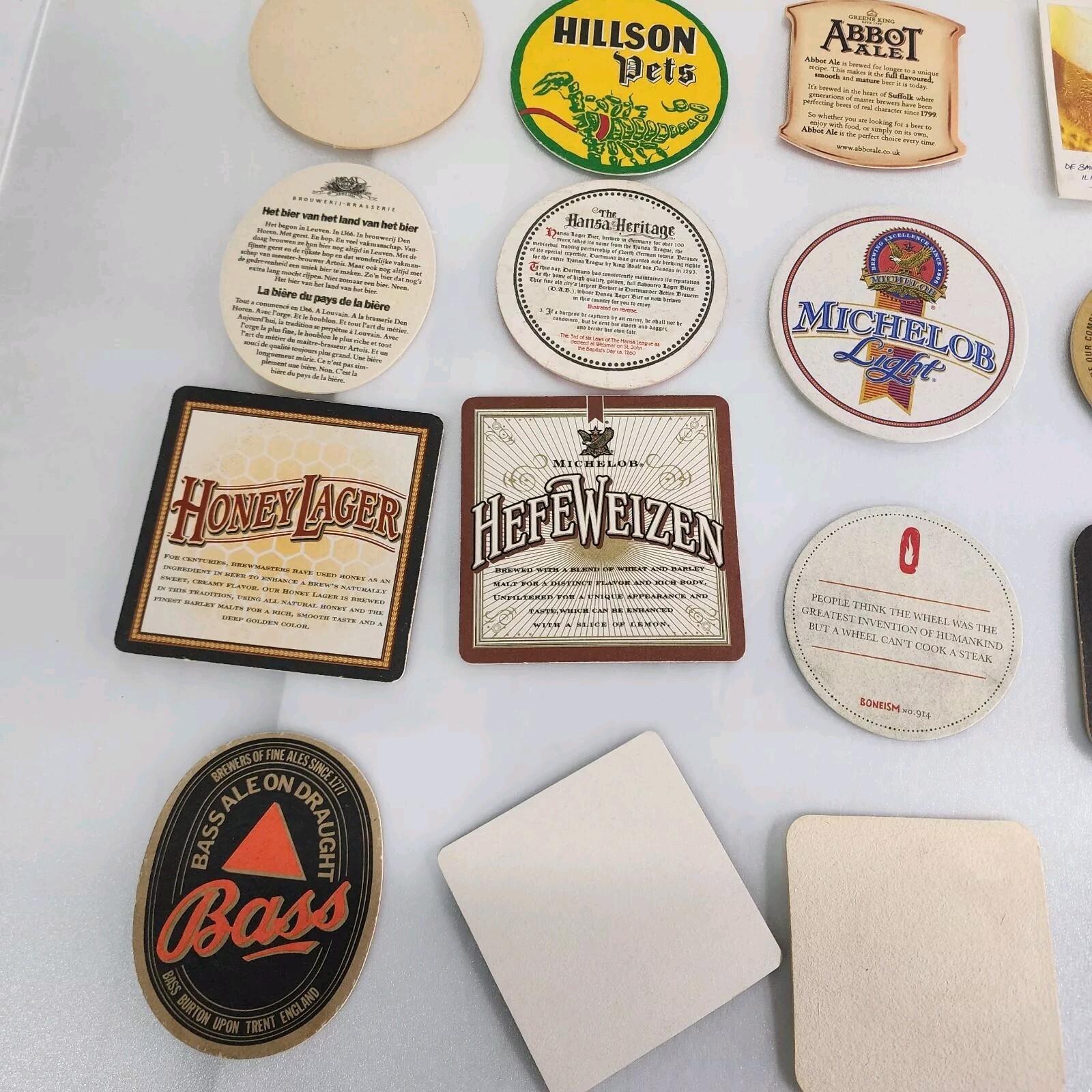 Vintage Beer Mats Coasters Rare Lot of 28 Various Places Mostly New