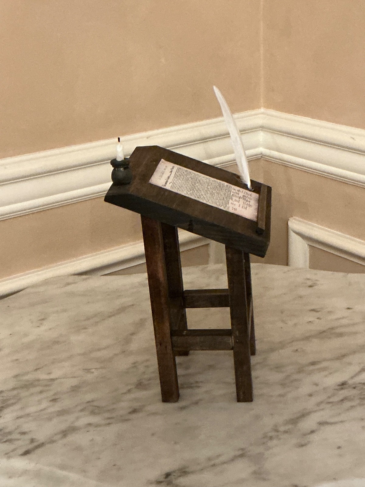 Slant Top Desk Accessory for Byers Choice, Declaration of Independence – Great!