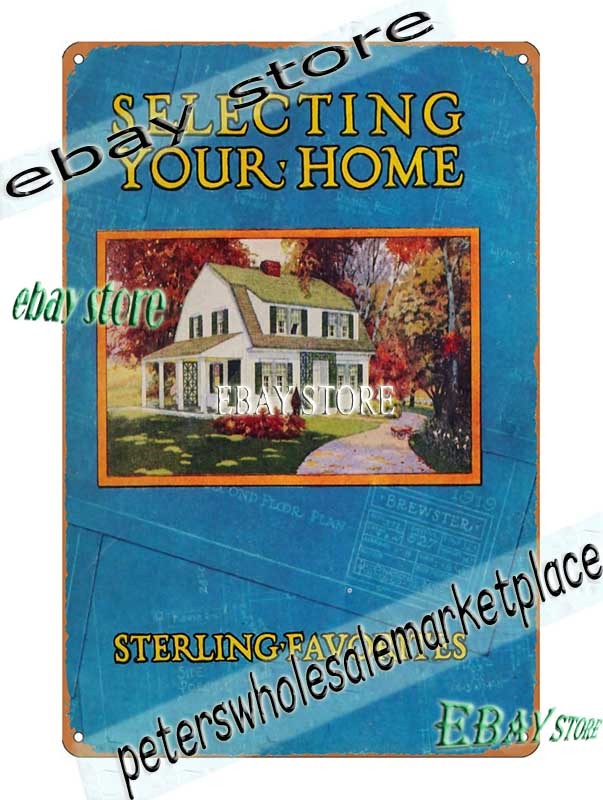 1919 Sterling Favorites Selecting Your Home Plans Tin Sign contemporary home