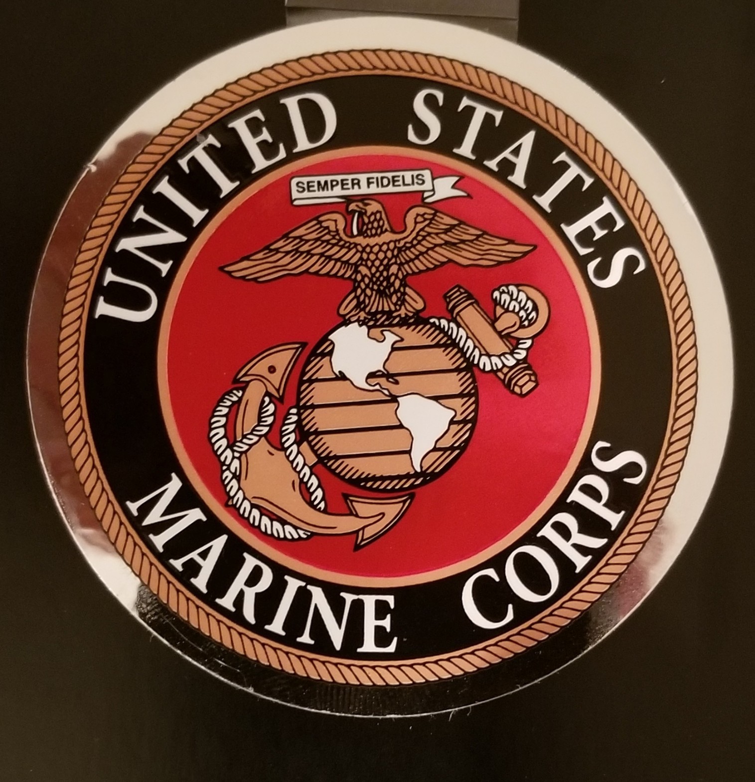 USMC US MARINE CORPS HIGH QUALITY OUTSIDE APPLICATION 3 INCH STICKER – DECAL!!
