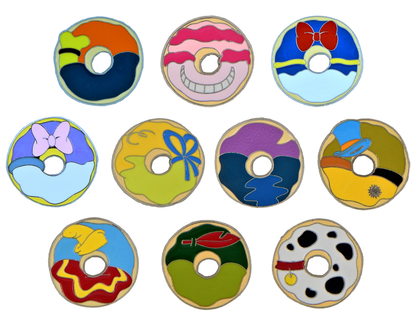 Character Donuts Food Collection 5 Random Disney Park Trading Pin Set Brand New