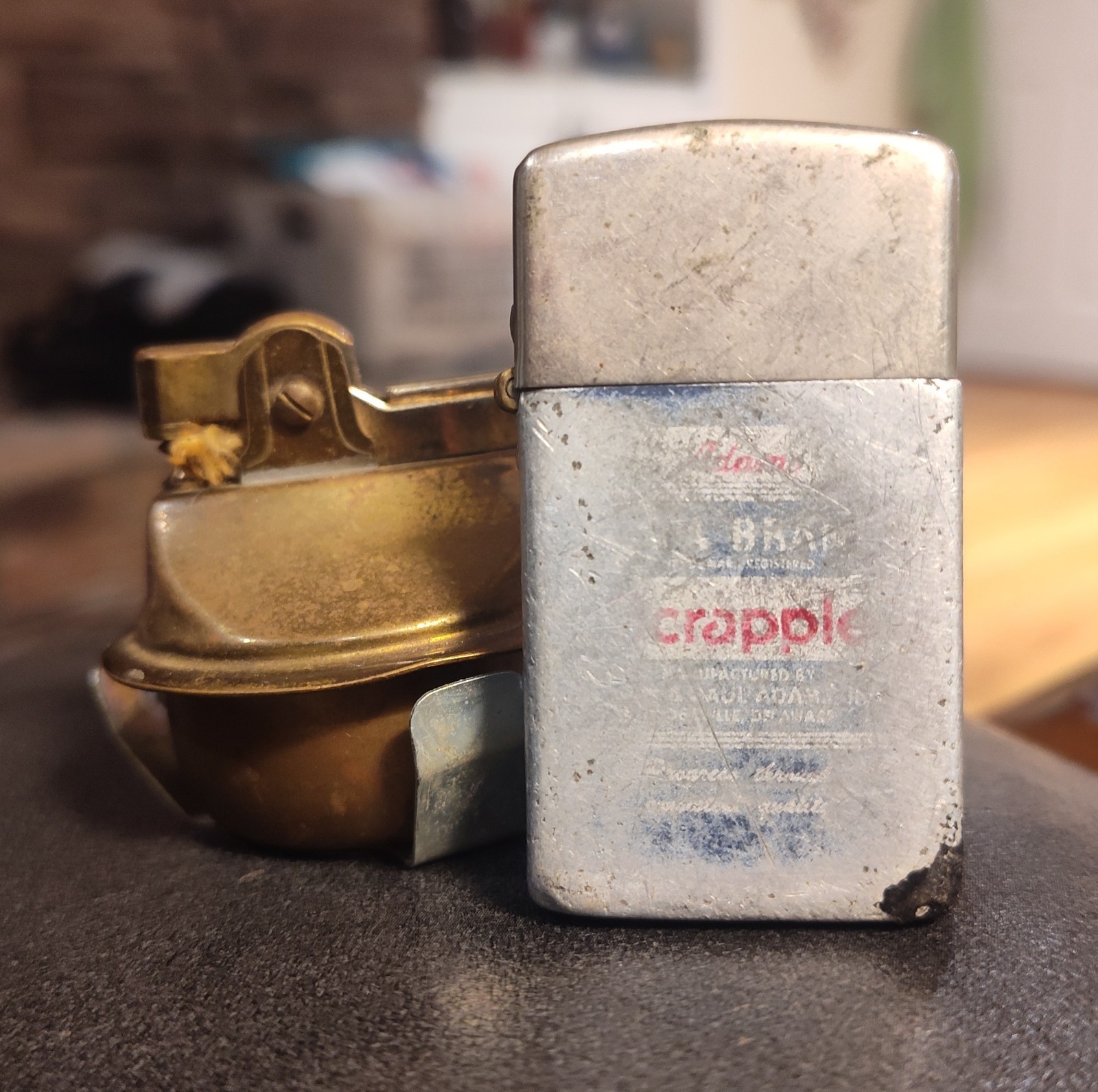 Vintage Table Cigarette Lighter Insert + Park flip top windproof PARTS or REPAIR