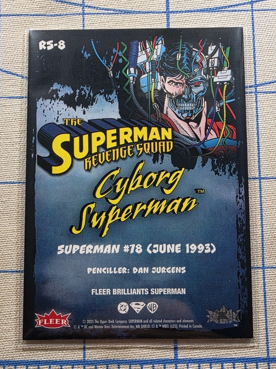 Fleer Brilliants – Cyborg Superman RS-8 – The Superman Revenge Squad – Card