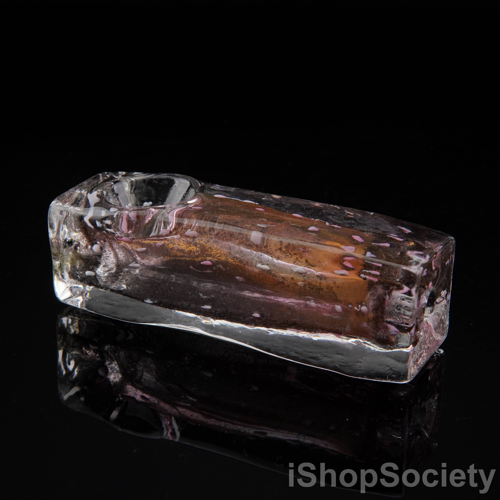 3¾“ Rectangle Square Tobacco Smoking Pipe Thick Collectible Glass Pipes – P763B