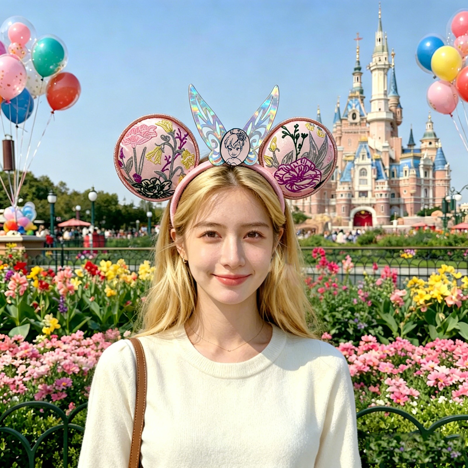 Disney.Parks Headband Pink Tinkerbell Paris Exclusive Ears Minnie Ears 2026 US