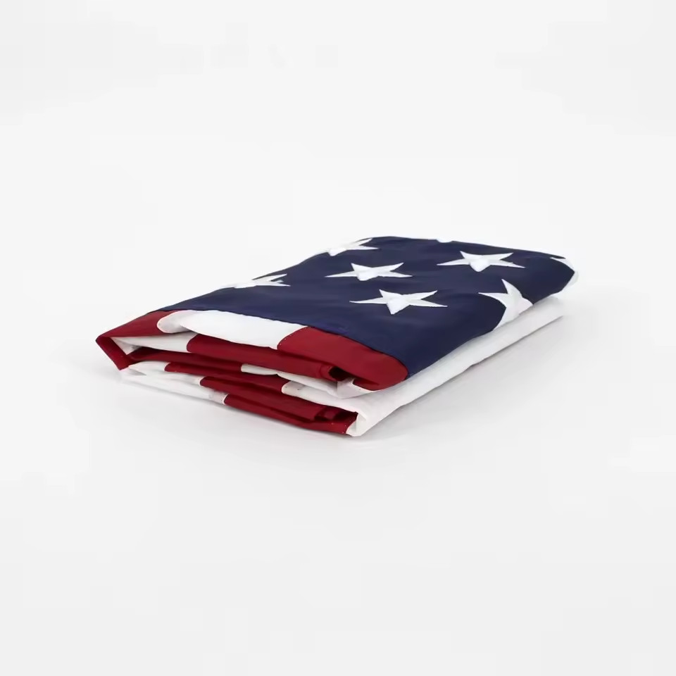 2×3 FT Outdoor Embroidered American USA Flag Made in Luxury Embroidered Star US