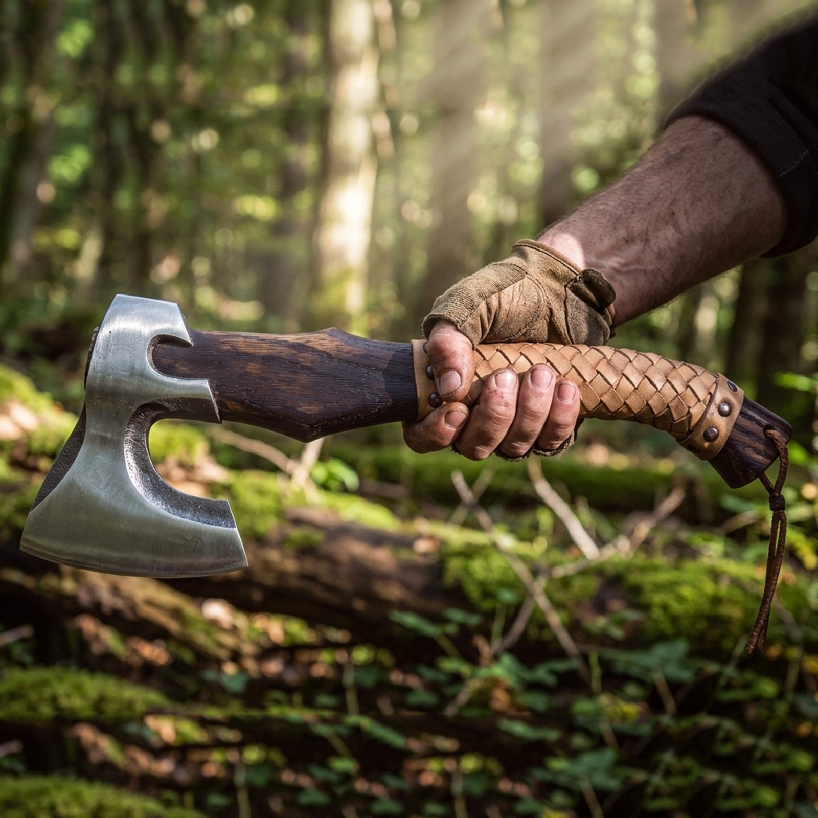 Handmade Viking Axe 18 Carbon Steel Plain Blade Hatchet Wood Handle With Sheath