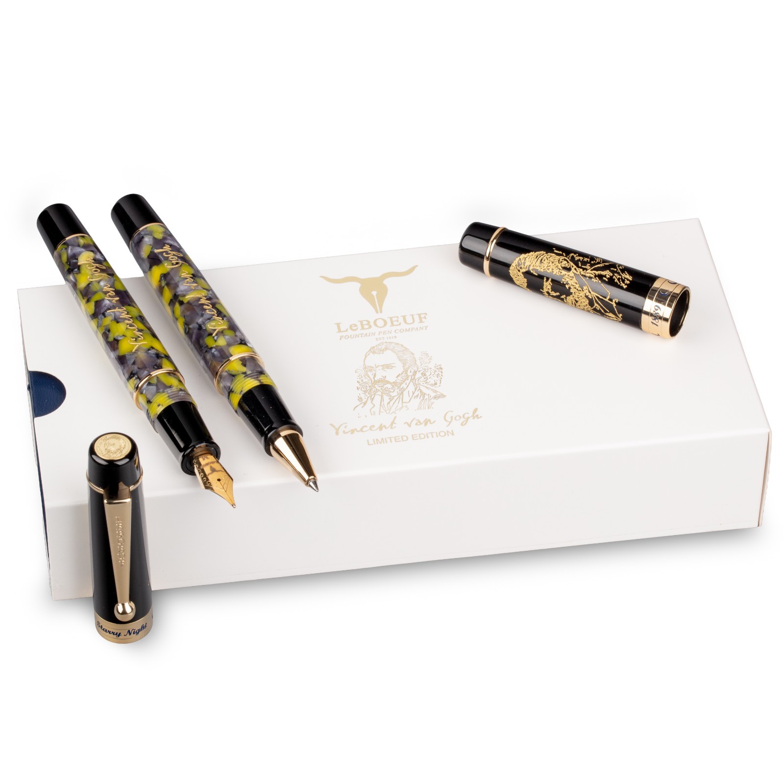 New LeBOEUF Vincent van Gogh Starry Night Roller Ball Pen Limited Edition