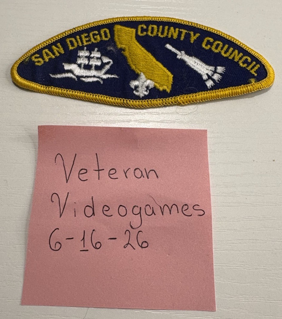 San Diego County Council BSA Boy Scouts Shoulder Patch Single Unit
