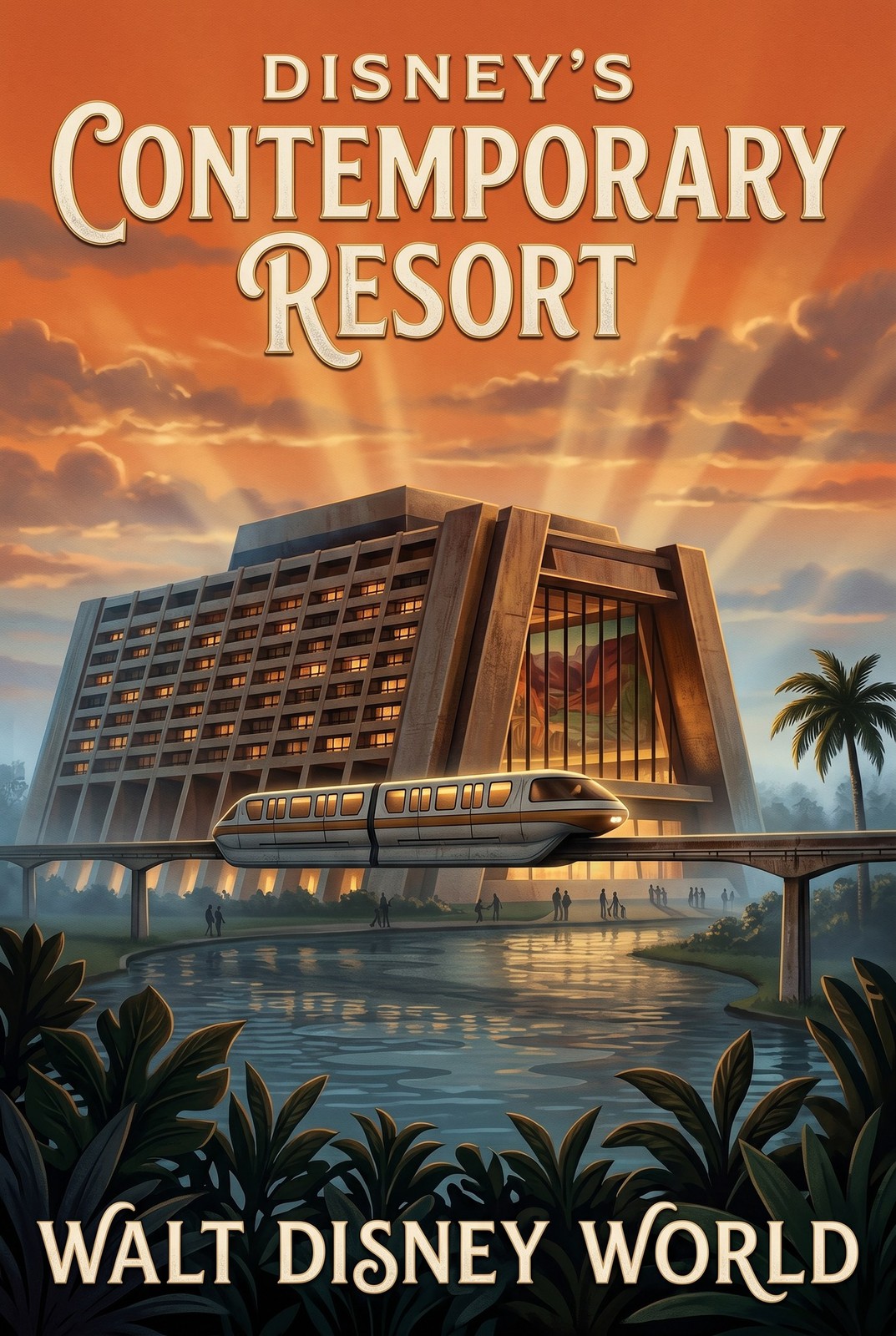 Disney Contemporary Resort Vintage Poster 11×14 Glossy
