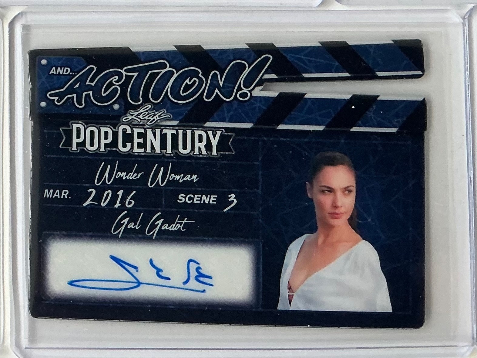 2026 Leaf Pop Century Gal Gadot Auto Autograph Lazer Blue #d 1/1