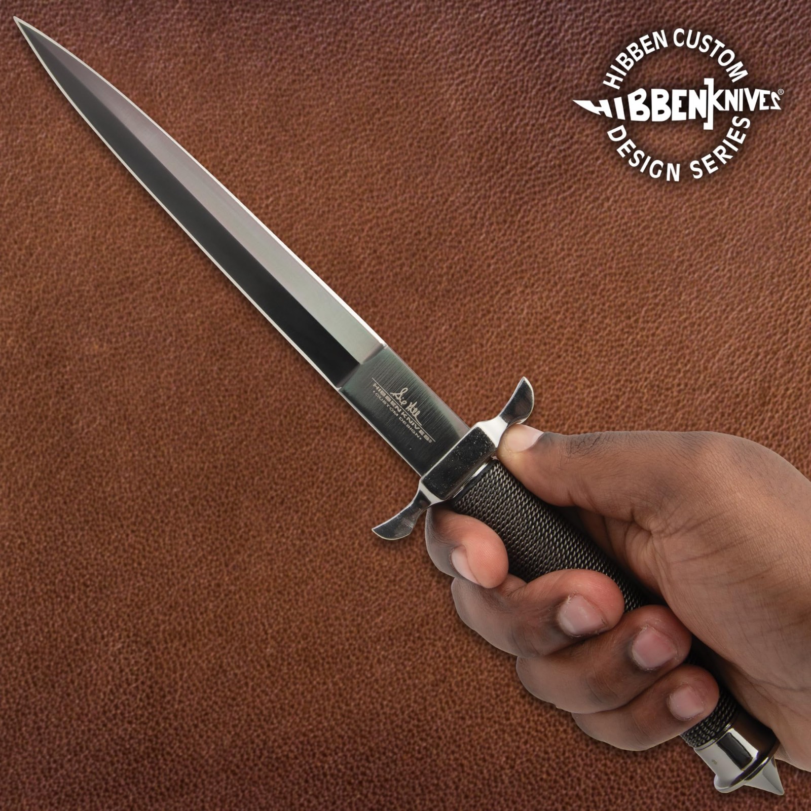 Gil Hibben Black Shadow Dagger | Leather Sheath Included | 12 3/4″ Overall