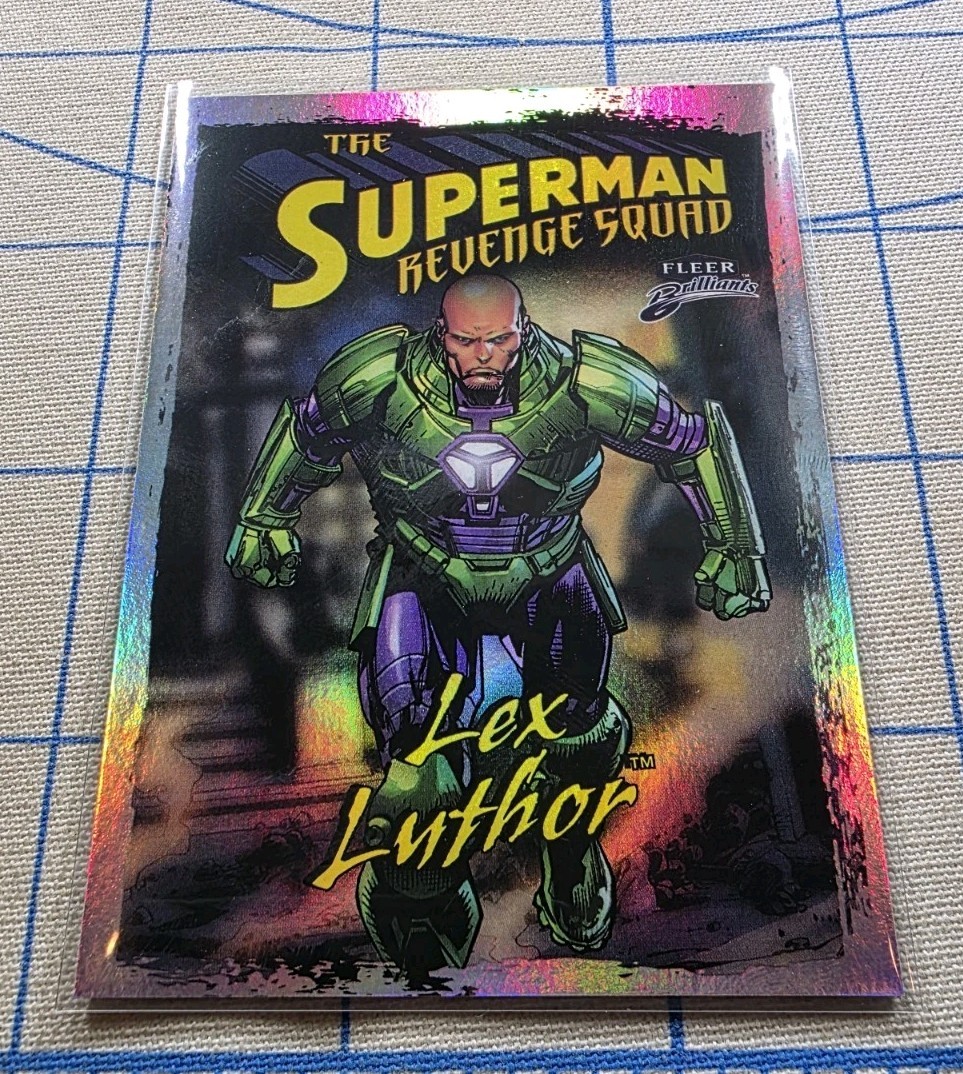 Fleer Brilliants – Lex Luthor RS-1 – The Superman Revenge Squad – DC Comics Card