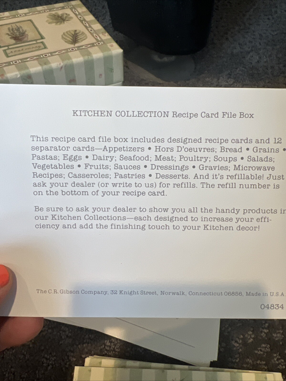 Pfaltzgraff Naturewood Recipe Box 38 Branded Recipe Cards 12 Separator Cards
