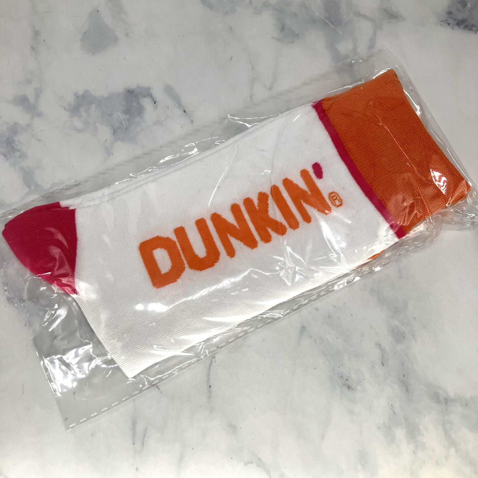 New Dunkin RARE Socks WHITE One Size Fits All ***FREE GIFT W/PURCHASE***