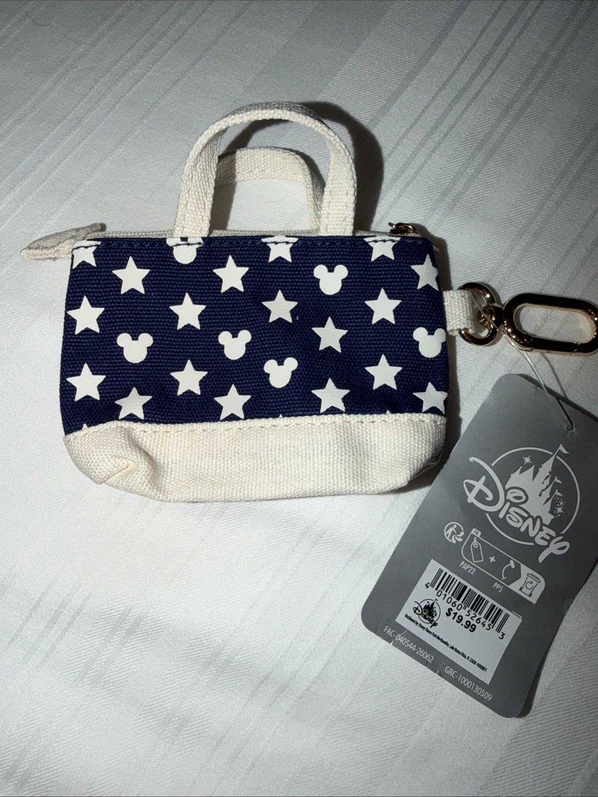 Disney Parks 2026 Americana America Collection Mini Tote Bag Keychain New