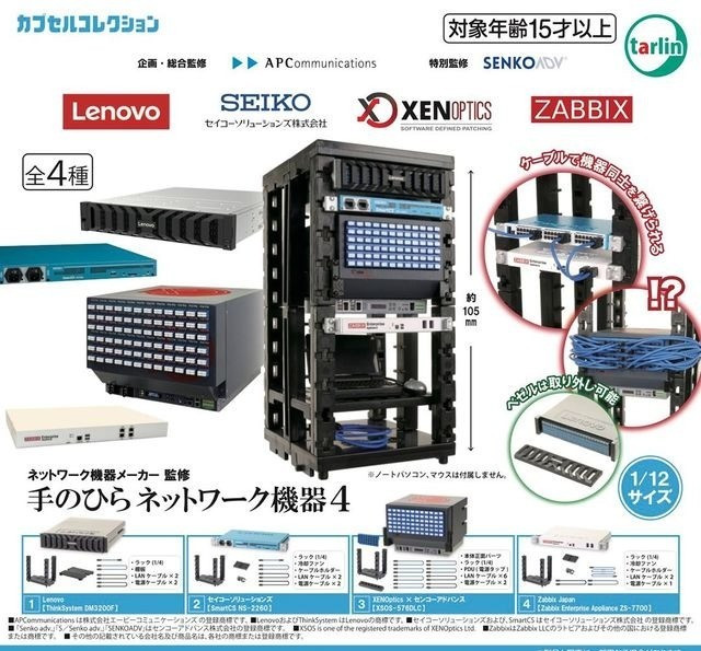 Palm Network Equipment 4 Complete 4 Types set Capsule Toy Gacha Japan Mini New