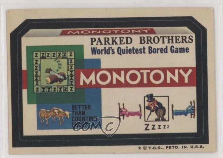 1974 Topps Wacky Packages Series 6 Monotony 0e3