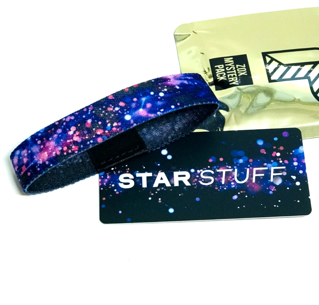 ZOX *STAR STUFF* Silver Single Med Mys Wristband w/Card
