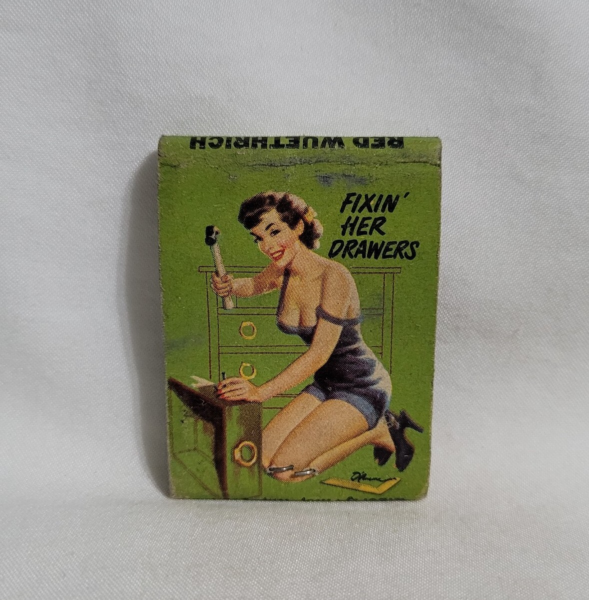 Vintage Matchbook Cover Red’s Grill Restaurant Girl Monroe Wisconsin Advertising