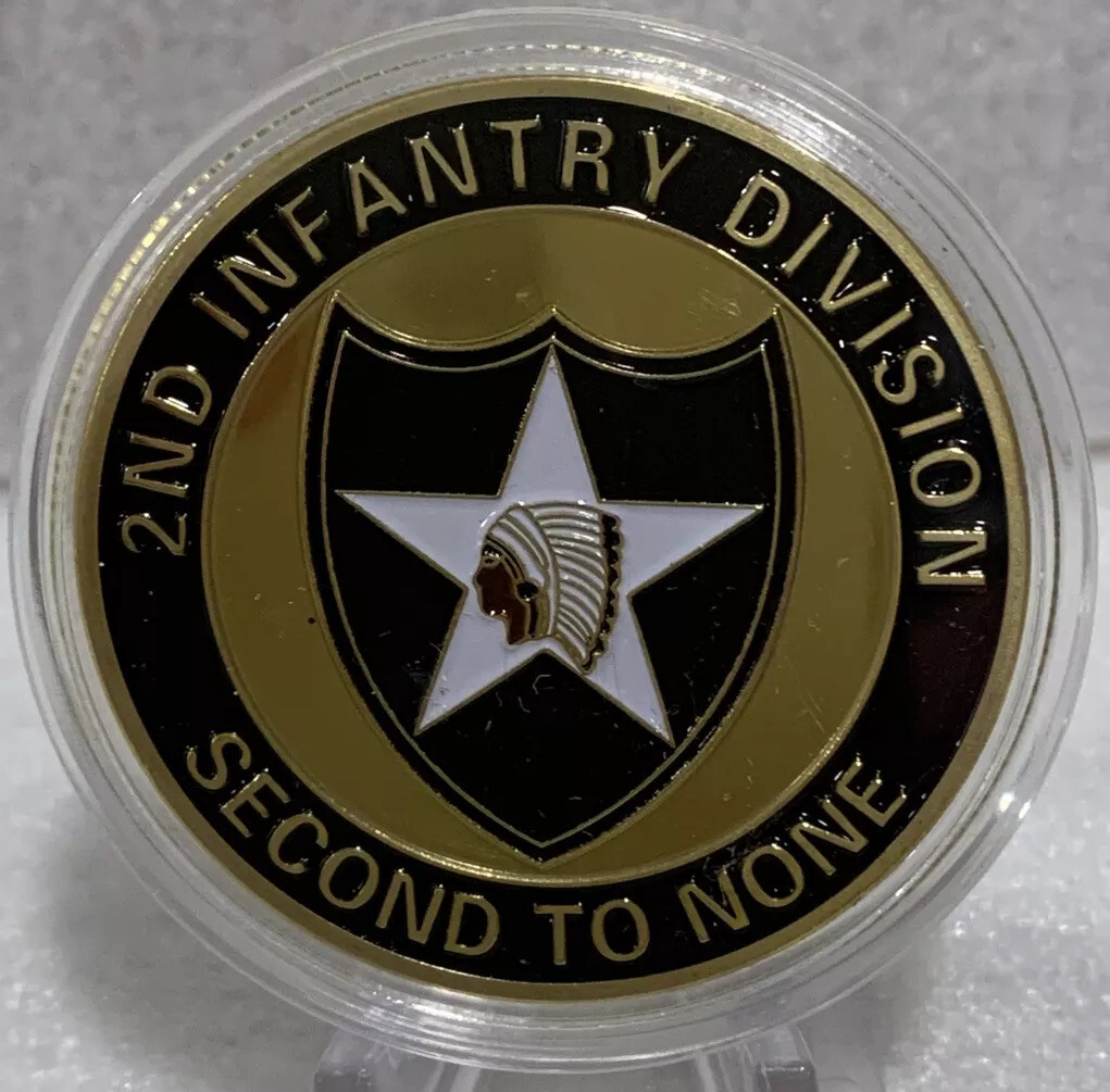 * RARE US ARMY SECOND INFANTRY DIVISION SECOND TO NONE CHALLENGE COIN