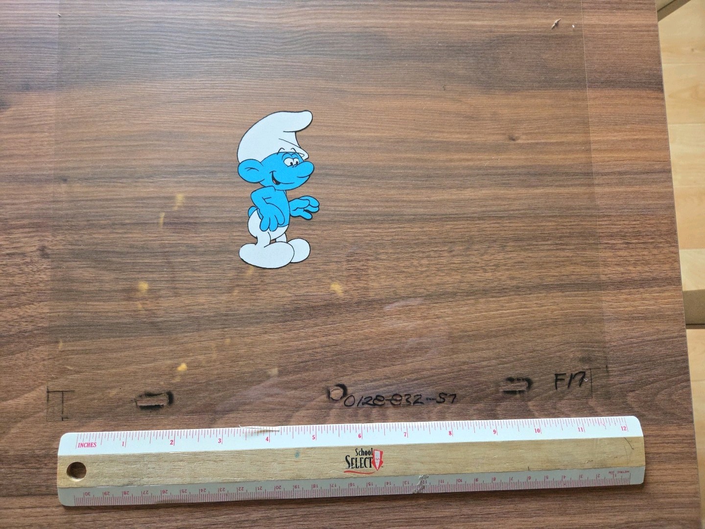 Lot of 4 Smurf Animation hand painted Hanna Barbera Production Art Cel + Sketch