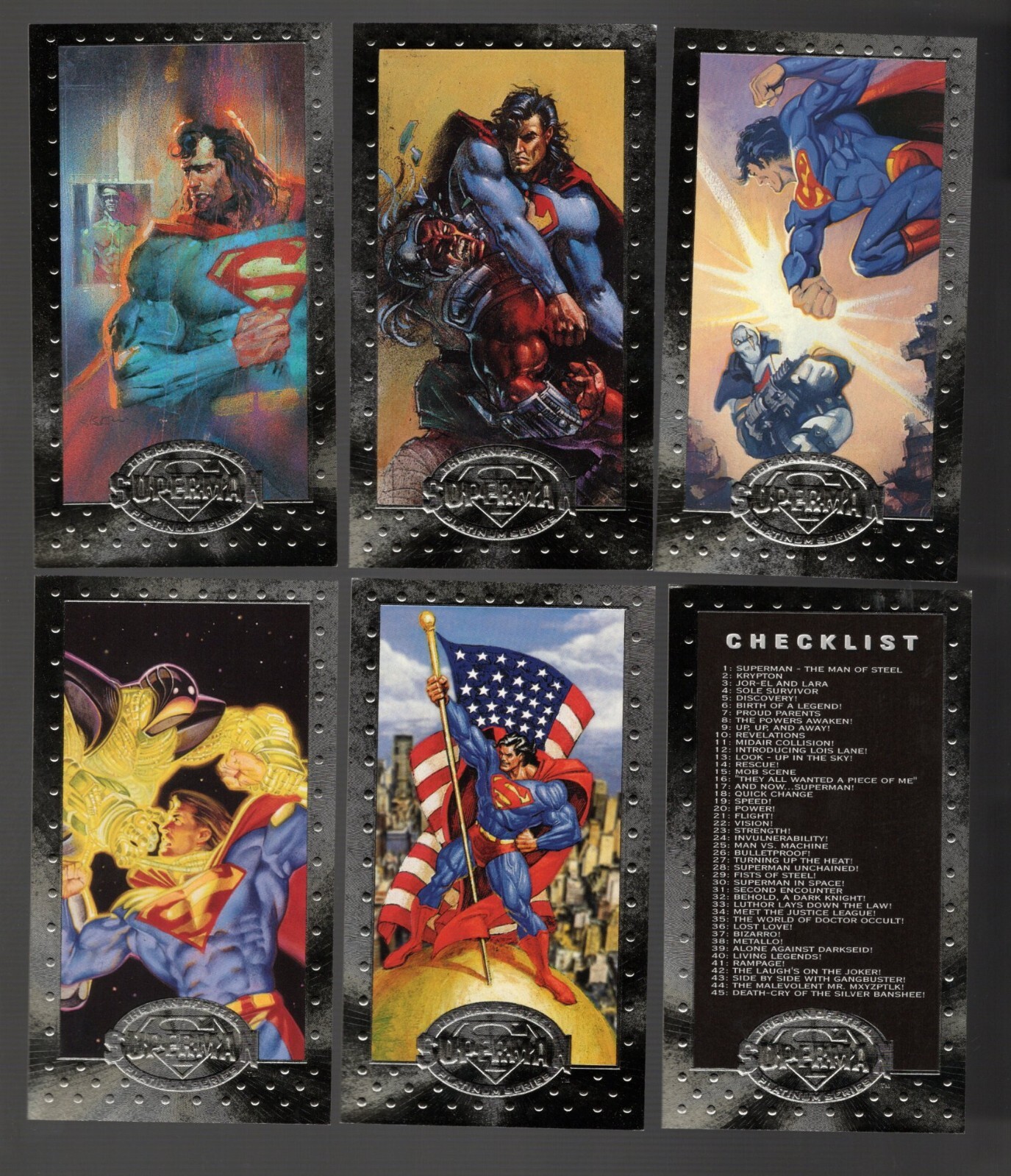 1994 SUPERMAN PLATINUM 90-CARD BASE SET ALL CARDS ARE PICTURED NM/MINT