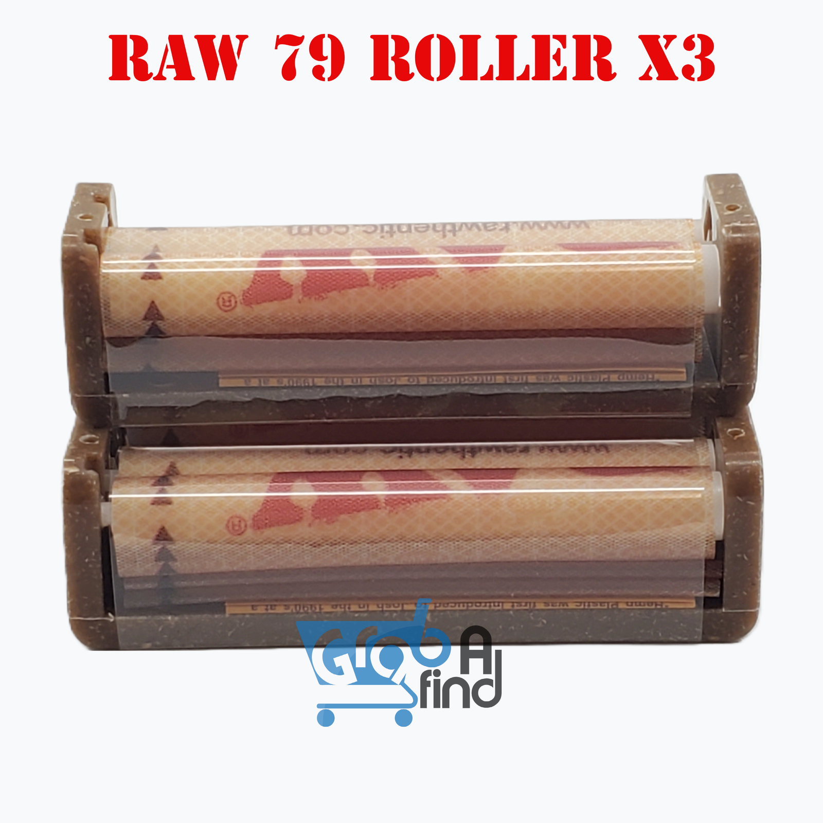 Raw Hemp Plastic Cigarette Rolling Machine, 79mm/1-1/4 – 3 Pack