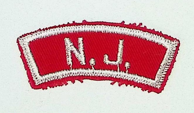 New Jersey Red & White Quarter Strip Boy Scout RWS CSP WHT Bdr