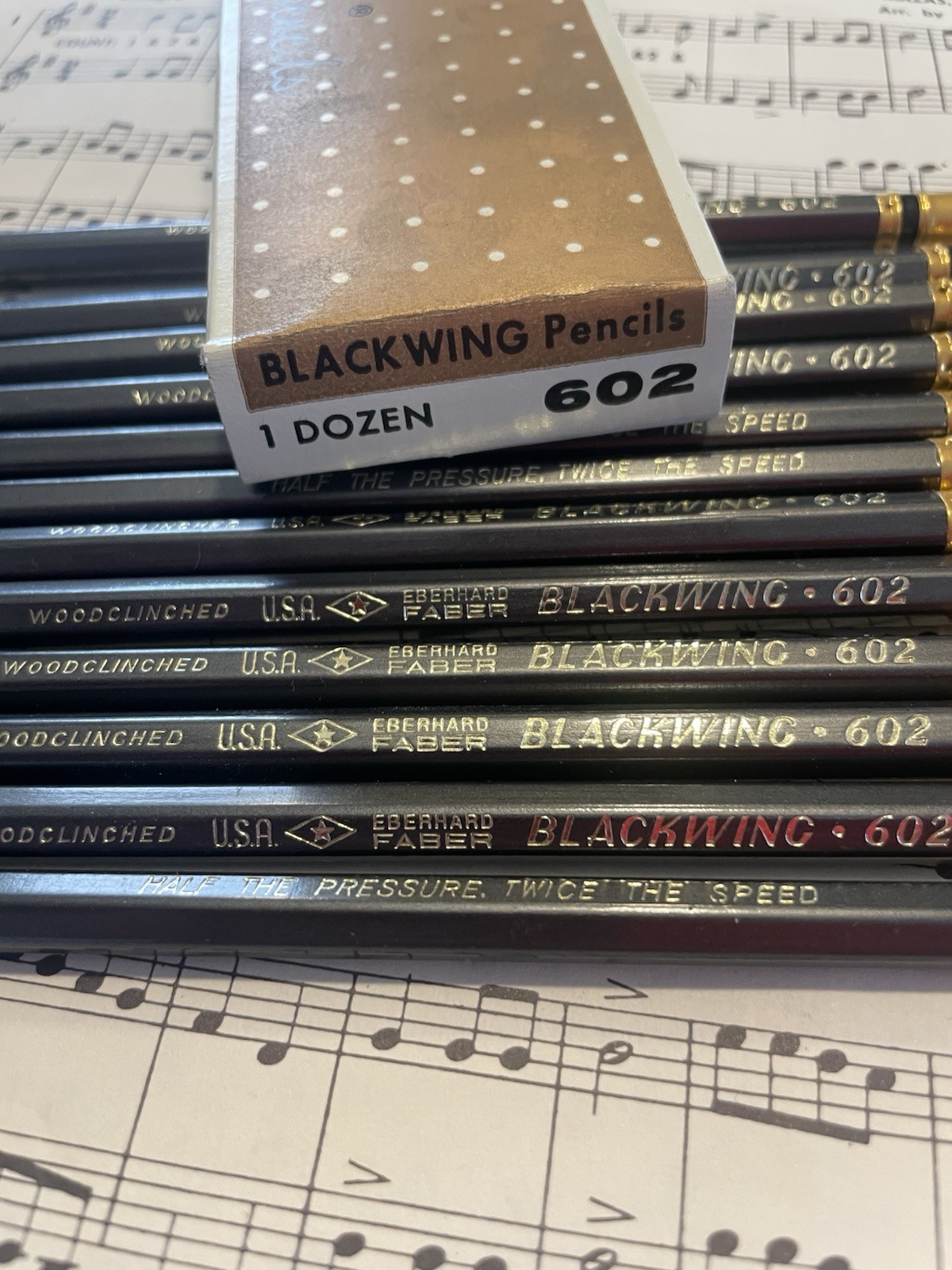 Vtg One (1) Eberhard Faber Blackwing 602 Woodclinched Pencil Unsharpened NO BOX