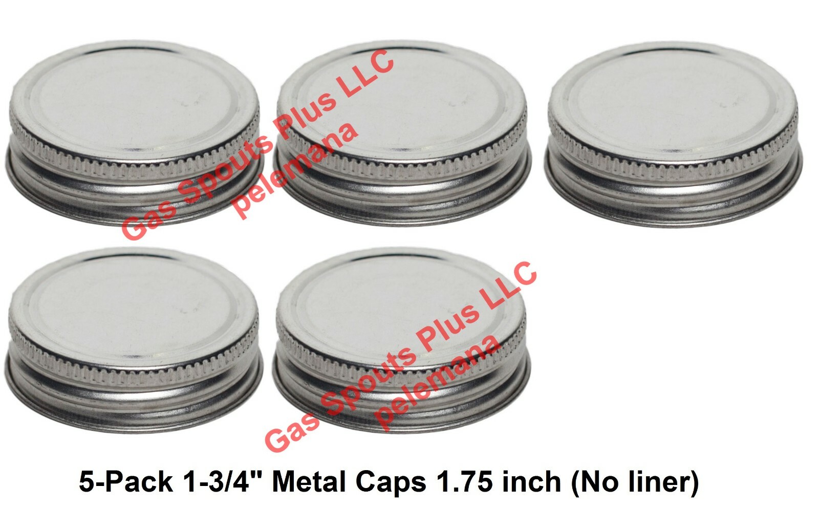 5-Pack 1-3/4″ Steel Caps Gallon Oil Can Gas Eagle Ironsides 1.75 inch Metal Lids
