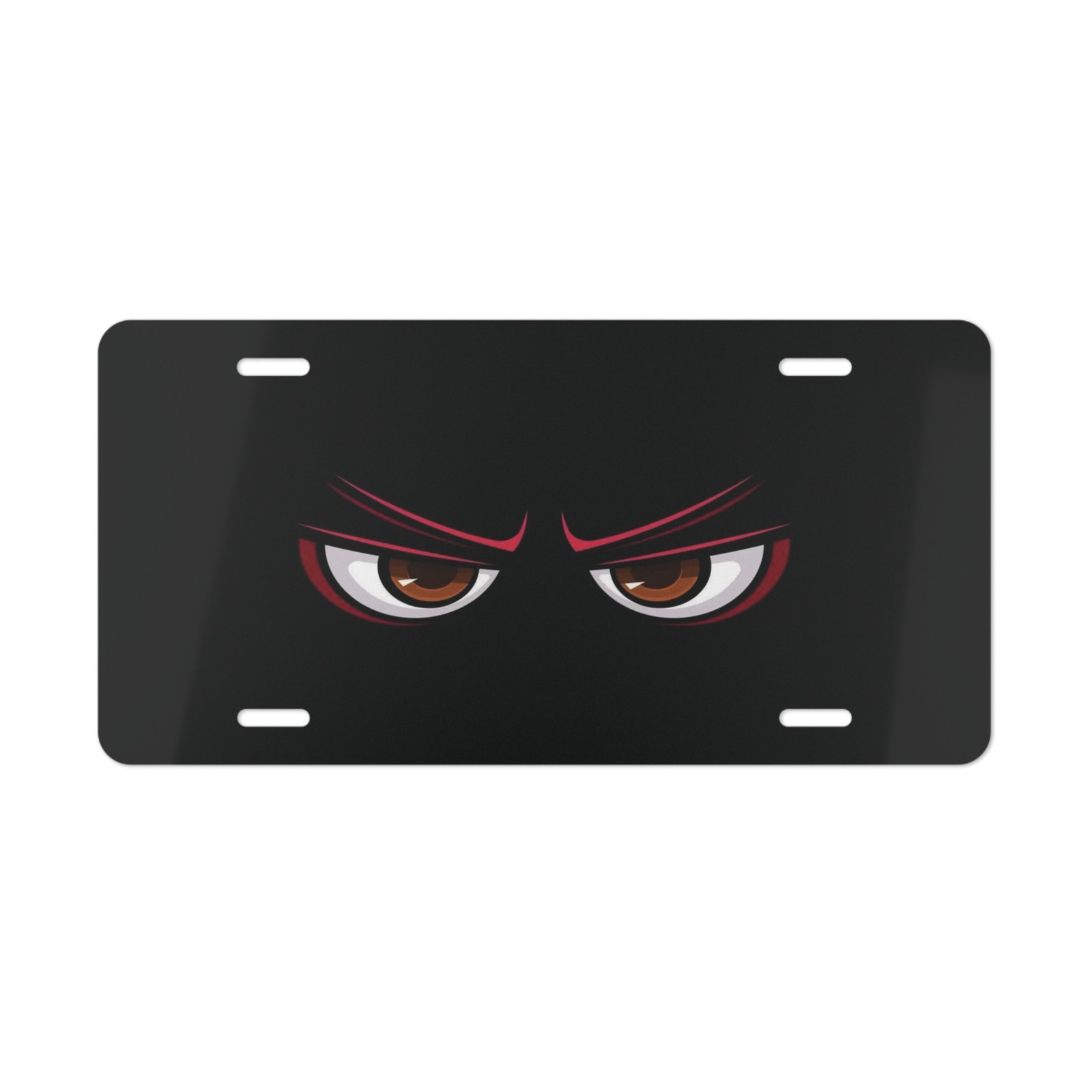 Angry Eyes Car License Plate | Aggressive Look Custom Plate for Car, Truck, SUV