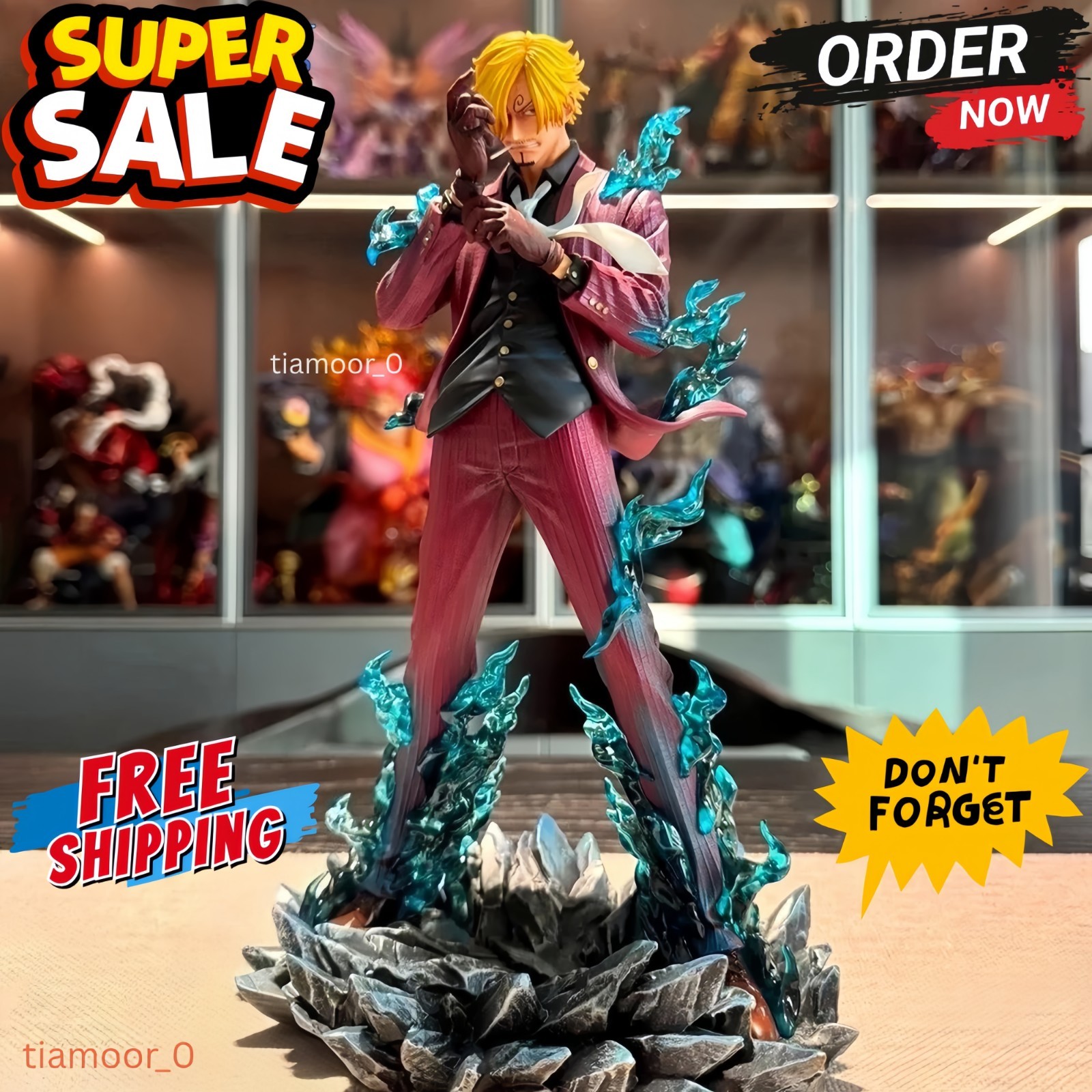 ONE PIECE Action Figure Sanji 25cm/9.84in PVC Statue Collection Model Toy Gift