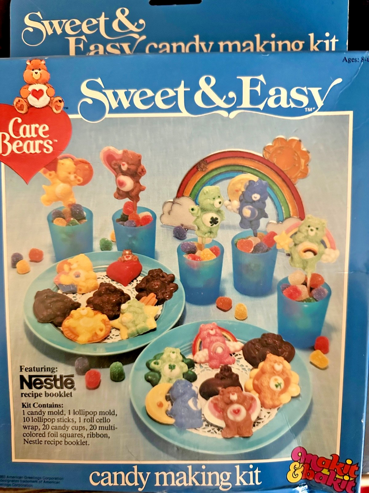 Vintage Sweet Easy Care Bears Chocolate Candy Kit Craft Mold Set 1980s