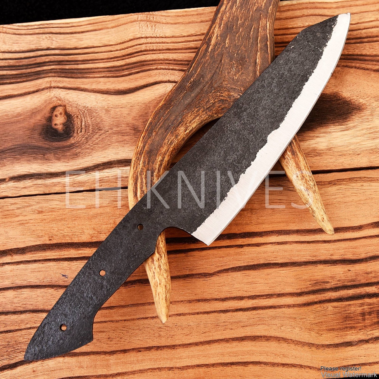 12“CUSTOM FORGED 1095 CARBON STEEL HUNTING/CAMPING CHEF BLANK BLADE KNIFE